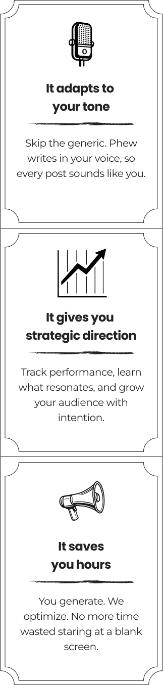 Why Phew works features