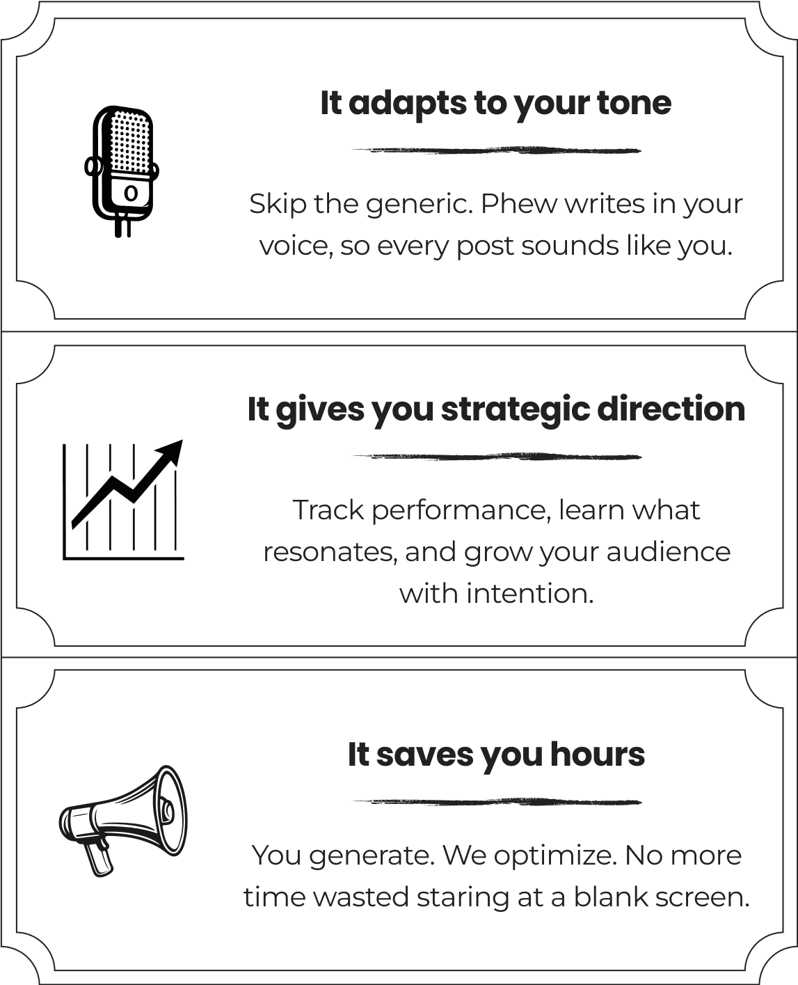 Why Phew works features